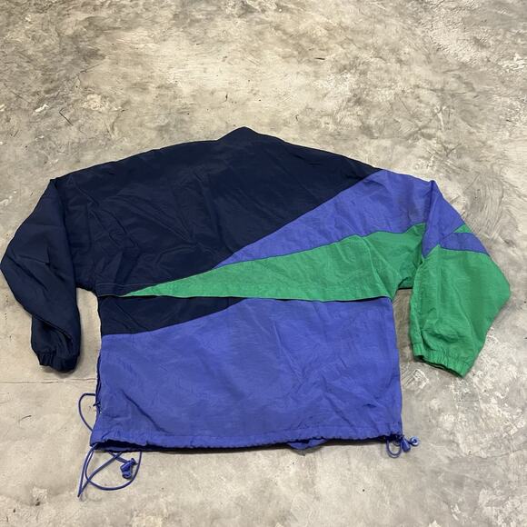 VTG Nike Windbreaker Jacket Colorblock Blue Green Multicolor Mens Medium READ - Picture 5 of 7